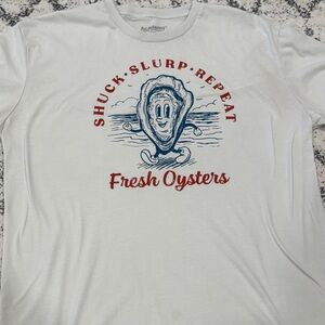 Academy White Oyster Graphic Tee